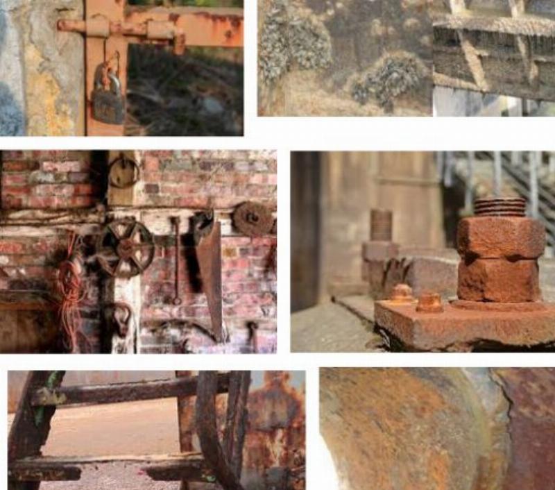 Hình ảnh minh họa sắt bị gỉ (ăn mòn), một ví dụ về quá trình oxy hóa kim loại