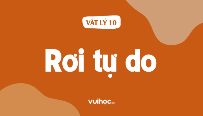 Đồ thị gia tốc theo thời gian của vật rơi tự do (chiều dương hướng xuống)
