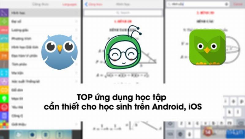 Ứng dụng học tập trên điện thoại