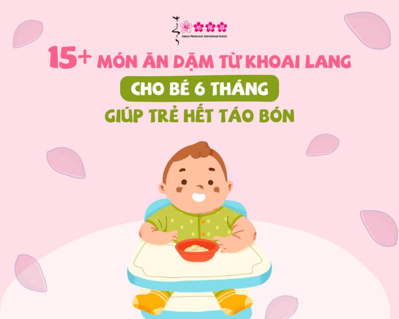 Các nguyên liệu đa dạng để chế biến các món từ khoai lang cho bé ăn dặm