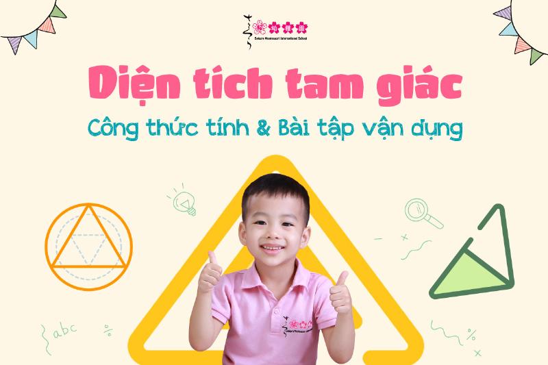 Hình ảnh minh họa tam giác với đáy, chiều cao và cách vẽ đường cao tương ứng