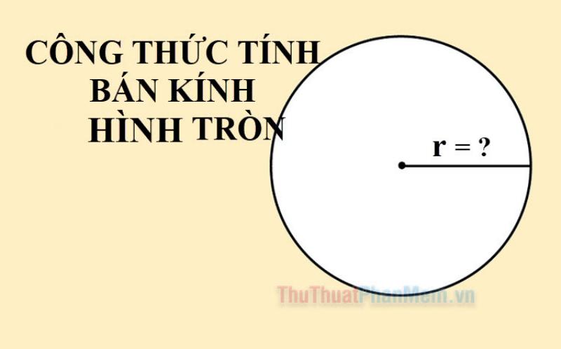 Hình tròn cơ bản minh họa tâm và đường biên của hình tròn