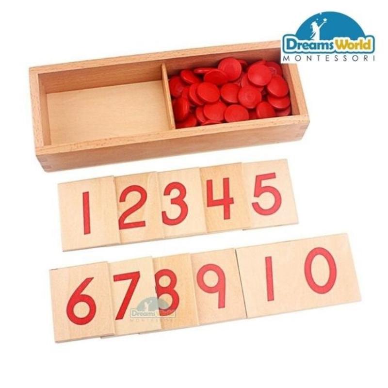 Hướng dẫn tự làm học cụ Montessori thẻ số và hạt đếm