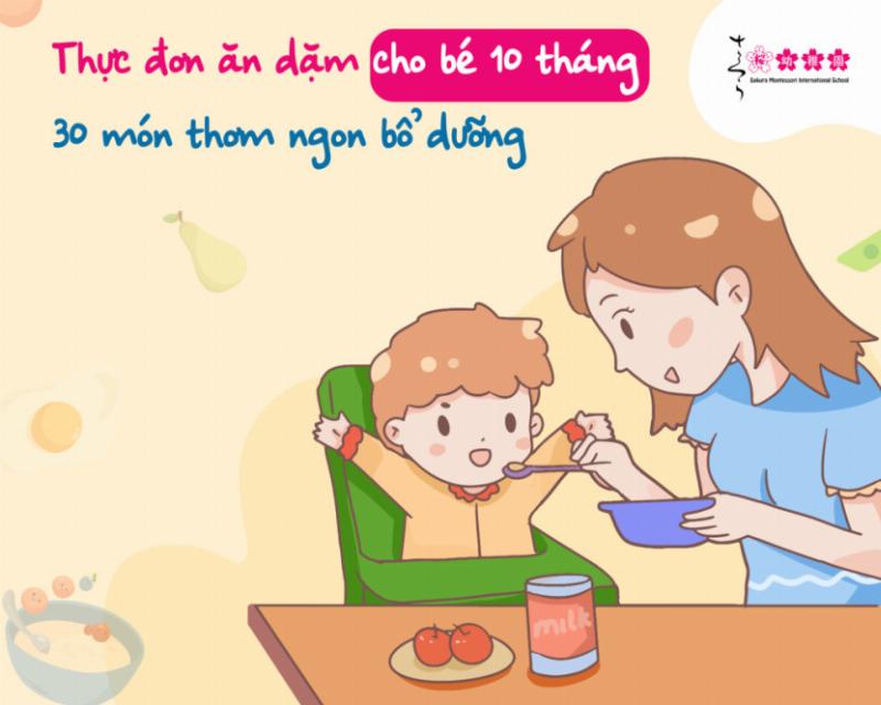 Các loại thực phẩm giàu dinh dưỡng cho món ăn cho bé 10 tháng tuổi