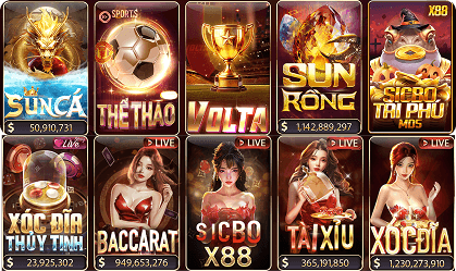 Các trò chơi trong sảnh NhatVip